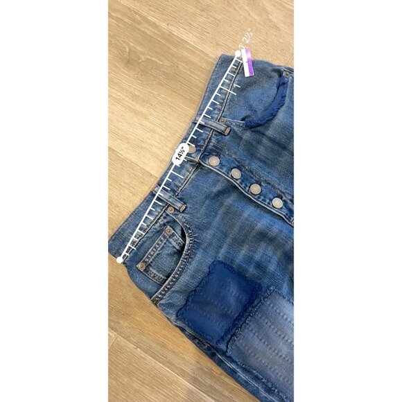 Polo Ralph Lauren patchwork High-Rise Wide-Leg Crop Jeans size 27 - Picture 10 of 13